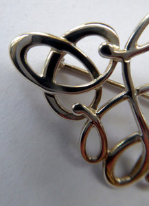 Ola Gorie Orkney Vintage Celtic Silver Knotwork Brooch