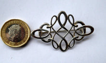 Load image into Gallery viewer, Ola Gorie Orkney Vintage Celtic Silver Knotwork Brooch
