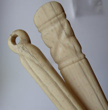 Load image into Gallery viewer, Antique Georgian French Prisoner of War Carved Cow Bone Baby Teether
