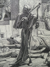 Load image into Gallery viewer, 1851 German Woodcut. Death as a Strangler by Alfred Rethel
