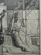 Load image into Gallery viewer, 1851 German Woodcut. Death as a Strangler by Alfred Rethel
