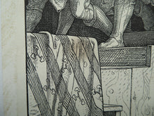 Load image into Gallery viewer, 1851 German Woodcut. Death as a Strangler by Alfred Rethel
