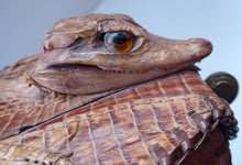 Load image into Gallery viewer, 1950s Vintage Miniature Genuine Alligator Handbag or Handled Purse

