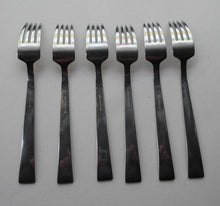 Load image into Gallery viewer, Vintage SWEDISH GENSE 1940s Stainless Steel THEBE Pattern Cutlery Dessert Forks designed by Folke Arstrom
