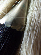 Load image into Gallery viewer, ANTIQUE Scottish Miniature Horsehair Sporran for a Child with Celtic Dragon Decorated White Metal Mantle
