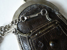 Load image into Gallery viewer, ANTIQUE Scottish Miniature Horsehair Sporran for a Child with Celtic Dragon Decorated White Metal Mantle
