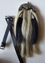 Load image into Gallery viewer, ANTIQUE Scottish Miniature Horsehair Sporran for a Child with Celtic Dragon Decorated White Metal Mantle
