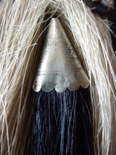 Load image into Gallery viewer, ANTIQUE Scottish Miniature Horsehair Sporran for a Child with Celtic Dragon Decorated White Metal Mantle
