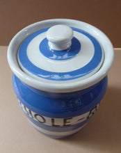 Load image into Gallery viewer, 1930s Rarer Lettering: WHOLE RICE TG GREEN Cornishware Storage Jar: Early Green Church Mark
