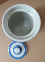 Load image into Gallery viewer, 1930s Rarer Lettering: WHOLE RICE TG GREEN Cornishware Storage Jar: Early Green Church Mark
