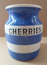 Load image into Gallery viewer, 1930s Cornishware Storage Jar: Cherries
