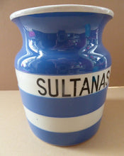 Load image into Gallery viewer, 1930s Cornishware Storage Jar: Sultanas
