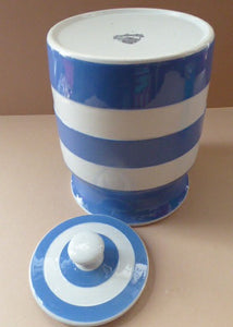 1930s Cornishware Storage Jar: Flour