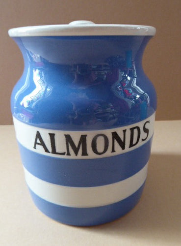 1930s Cornishware Storage Jar: Almonds