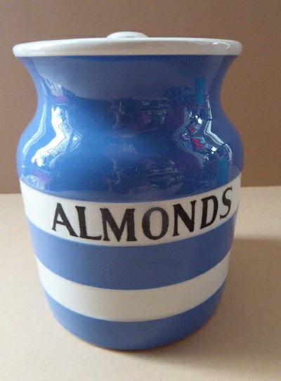 1930s Cornishware Storage Jar: Almonds
