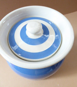 1930s Cornishware Storage Jar: Almonds