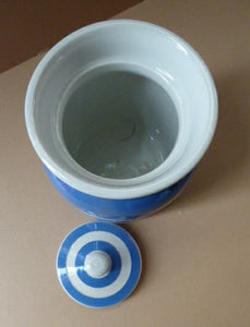 1930s Cornishware Storage Jar: Almonds