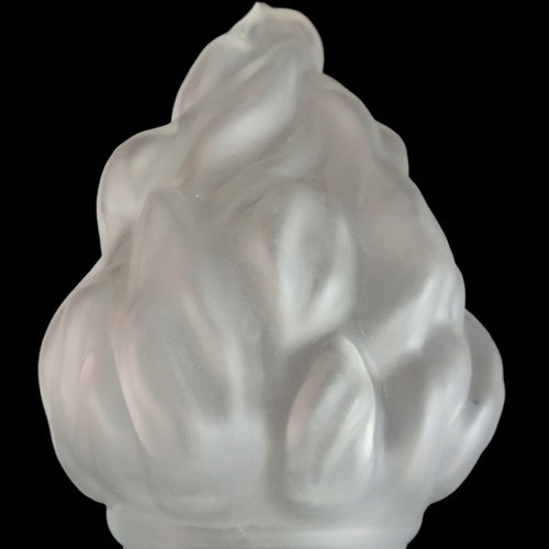 1920s 1930s Art Deco Flame or Torch Shape Satin Glass Light Shade