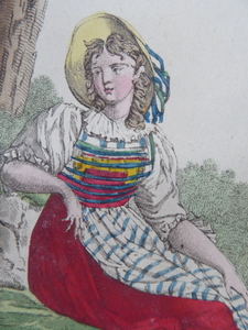 19th Century Swiss Cantons Regional Costume Antique Prints