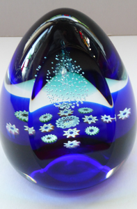 Caithness Whitefriars Glass Paperweight: MILLENNIUM by Colin Terris; 2000