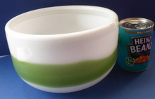 Load image into Gallery viewer, DANISH Holmegaard Glass Palet Bowl with Green Stripe. Designed by MICHAEL BANG. 1970
