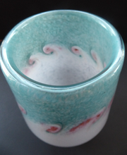 Load image into Gallery viewer, Scottish VASART Art Glass Vase. Etched signature to base; Vintage 1950s
