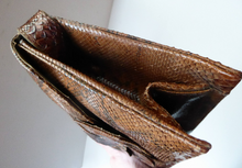 Load image into Gallery viewer, Fine Vintage Snakeskin Shoulder Bag. With long strap &amp; interesting flap closure. Clean with no Damages
