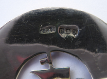 Load image into Gallery viewer, Fine Vintage 1936 Edinburgh Hallmarked Celtic Brooch with Viking Ship. James Ness &amp; Son

