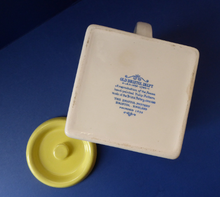 Load image into Gallery viewer, 1950s BRISTOL POTTERY Kitchen Canister or Storage Jar. Vintage Old Delft Tulip Design with Carrying Handle. FLOUR
