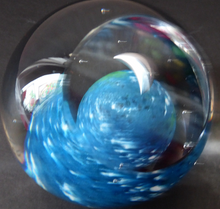 Load image into Gallery viewer, Peter Holmes Caithness Glass Paperweight First Quarter
