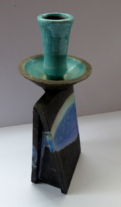 Studio Pottery Candlestick by Ian Kinnear Oathlaw Pottery