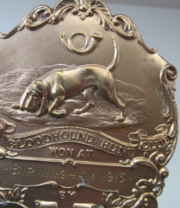 British Dog Club Memorabilia. The Bloodhound Hunter Club Award 1913