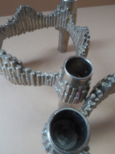 Load image into Gallery viewer, PAIR of Vintage 1970s VARIOMASTER QUIST Stackable German Nickel Plated Candle Holders
