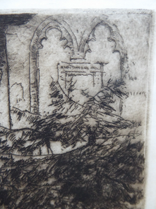 McIntosh Patrick 1920s Drypoint Etching Bruges Belgium