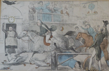 Load image into Gallery viewer, Georgian Satirical Print 1831 John Gilpin by John Doyle
