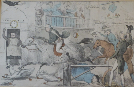 Georgian Satirical Print 1831 John Gilpin by John Doyle