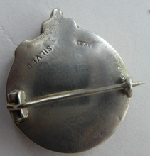 Load image into Gallery viewer, Antique SILVER BROOCH. Simple Cap Brooch Inset with Agates. Sweet Scottish Thistle Decoration

