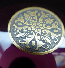 Load image into Gallery viewer, Moser Karlsbad AMETHYST GLASS Lidded Trinket Box with Four Ball Feet. Battle of the Centaurs. SIGNED
