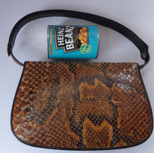 Vintage Designer Handbag by Zimmermann Nairobi. 1950s Snakeskin 
