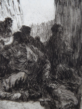 Load image into Gallery viewer, Arthur Briscoe The Fight Etching Drypoint 1936
