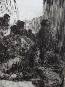 Arthur Briscoe The Fight Etching Drypoint 1936