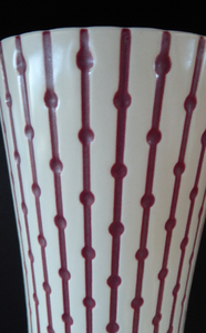 John Clappison. HUGE Vintage 1950s HORNSEA STUDIOCRAFT Vase Atomic Decoration. Height: 13 3/4 inches