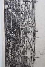 Load image into Gallery viewer, ES Lumsden Paris in Construction Etching Drypoint 1907

