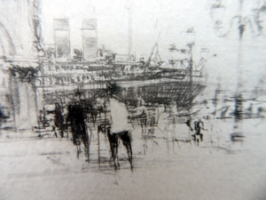 Walcot St Mark's Square Venice Etching Signed