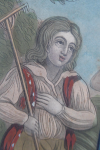 Georgian 18th Century Mezzotint the Seasons. Sping and Summer
