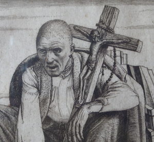Robert Sargent Austin Man with Crucifix 1924 Etching Drypoint