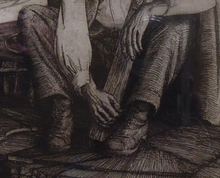 Load image into Gallery viewer, Robert Sargent Austin Man with Crucifix 1924 Etching Drypoint
