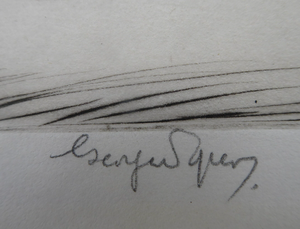 George Soper 1920s Pencil Signed Original Etching The Quarry Team