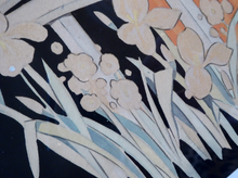 Load image into Gallery viewer, 1930s Art Deco Watercolour. Japanese Lady with Parasol in a Garden 
