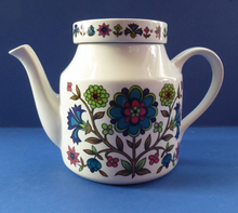 Load image into Gallery viewer, Vintage 1960s Large Size MIDWINTER POTTERY Teapot COUNTRY GARDEN Pattern. Designed by Jessie Tait
